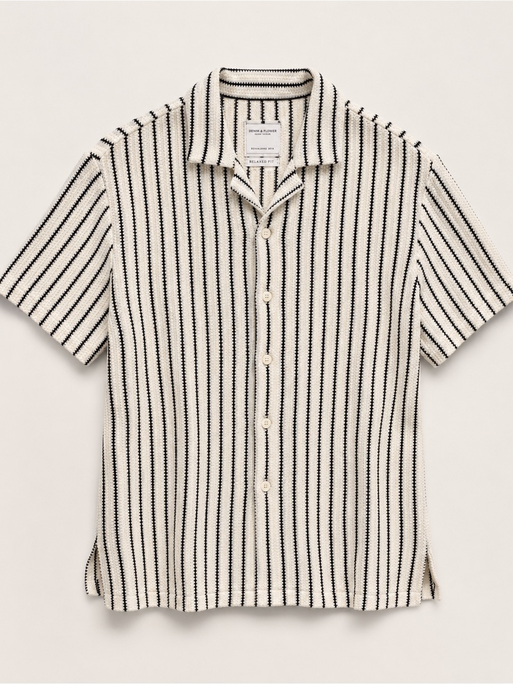 NWT Denim & Flower Ricky Singh Textured Knit Button-Up Shirt – Size Medium